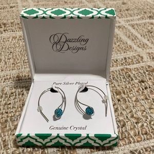 Dazzling Designs silver and turquoise earrings